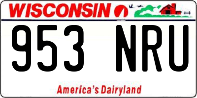 WI license plate 953NRU