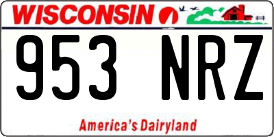 WI license plate 953NRZ