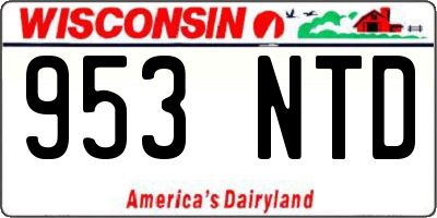 WI license plate 953NTD