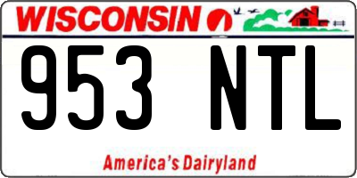 WI license plate 953NTL