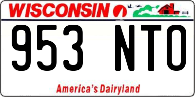 WI license plate 953NTO