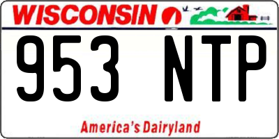 WI license plate 953NTP