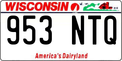 WI license plate 953NTQ