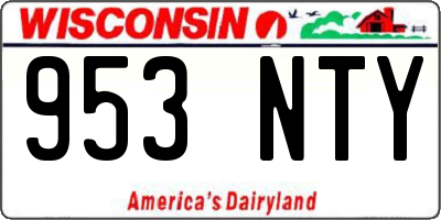WI license plate 953NTY