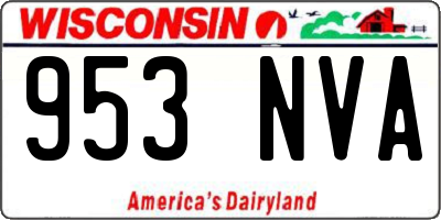 WI license plate 953NVA
