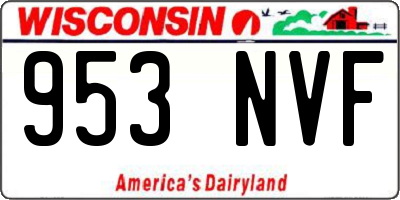 WI license plate 953NVF
