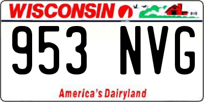 WI license plate 953NVG