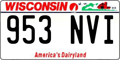 WI license plate 953NVI