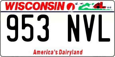 WI license plate 953NVL