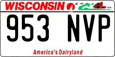 WI license plate 953NVP