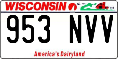WI license plate 953NVV