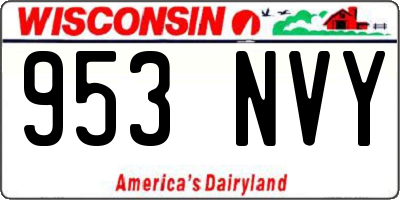 WI license plate 953NVY