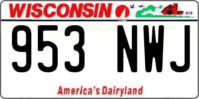 WI license plate 953NWJ