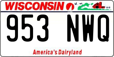 WI license plate 953NWQ