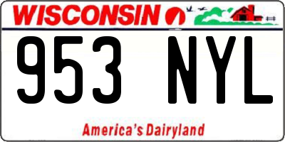 WI license plate 953NYL