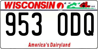 WI license plate 953ODQ