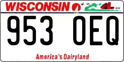 WI license plate 953OEQ