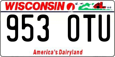 WI license plate 953OTU