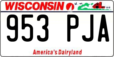 WI license plate 953PJA