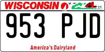 WI license plate 953PJD