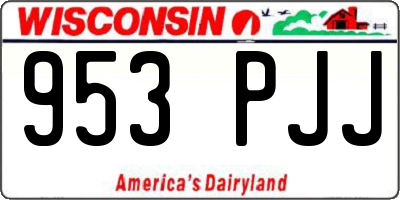 WI license plate 953PJJ