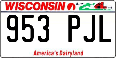 WI license plate 953PJL