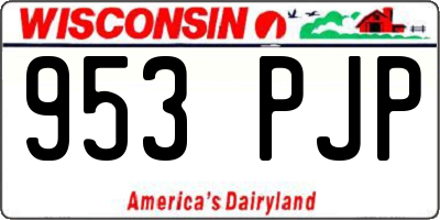 WI license plate 953PJP