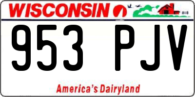 WI license plate 953PJV