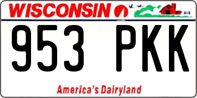 WI license plate 953PKK