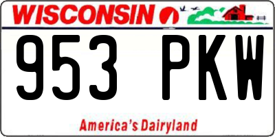 WI license plate 953PKW