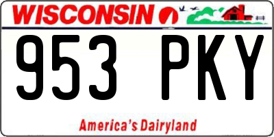 WI license plate 953PKY