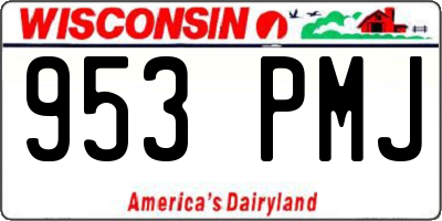 WI license plate 953PMJ