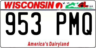 WI license plate 953PMQ