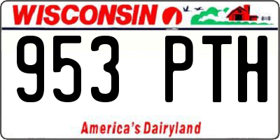 WI license plate 953PTH