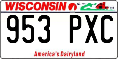 WI license plate 953PXC