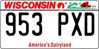 WI license plate 953PXD