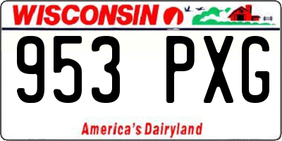 WI license plate 953PXG