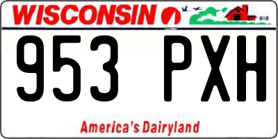 WI license plate 953PXH