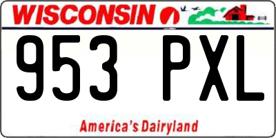 WI license plate 953PXL