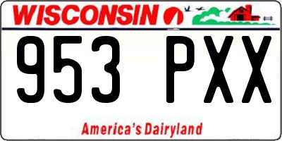 WI license plate 953PXX