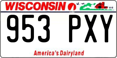 WI license plate 953PXY