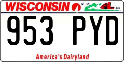 WI license plate 953PYD