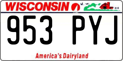 WI license plate 953PYJ
