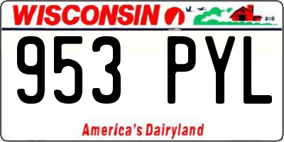 WI license plate 953PYL