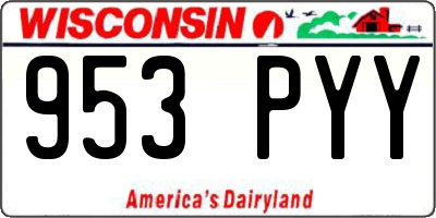 WI license plate 953PYY