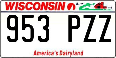 WI license plate 953PZZ