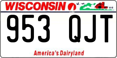 WI license plate 953QJT