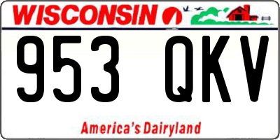 WI license plate 953QKV