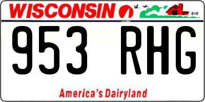 WI license plate 953RHG