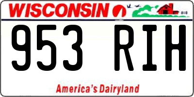 WI license plate 953RIH